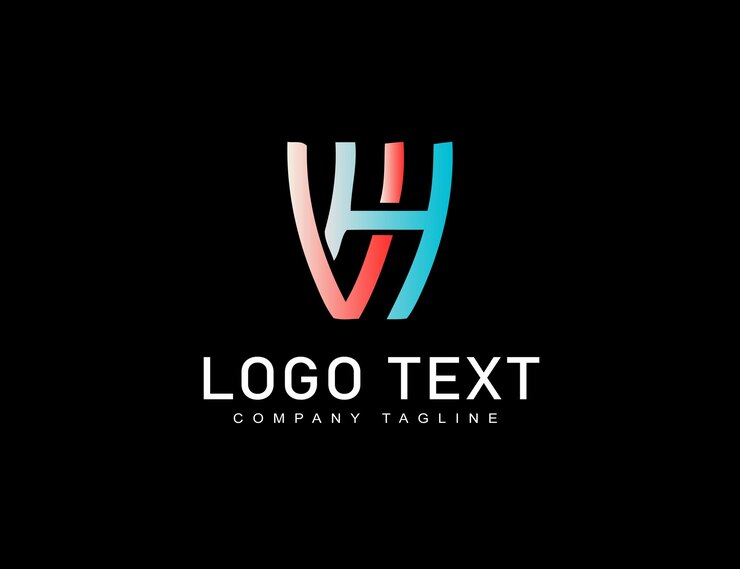 Wektor projekt logo z gradientem v h