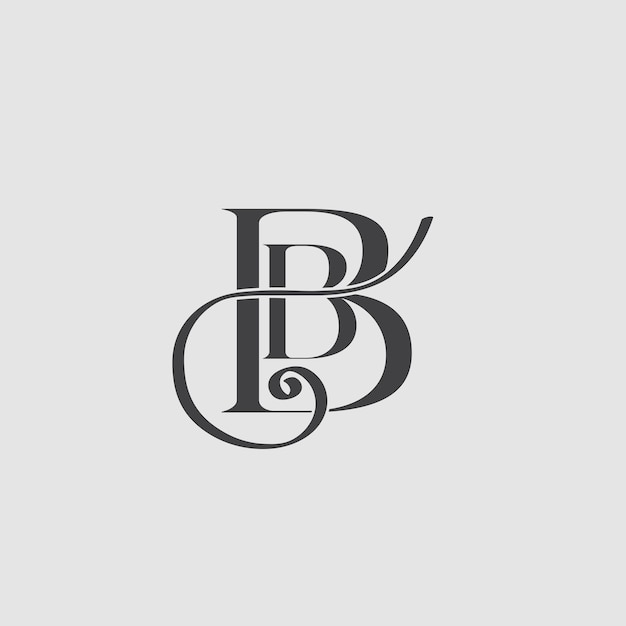 Projekt logo z kobiecym monogramem B