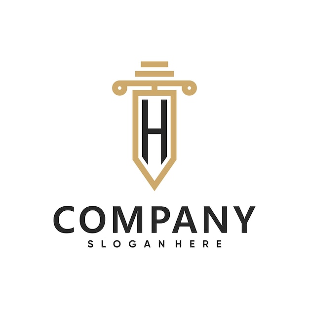 Projekt logo z kreatywnym konceptem Premium Vector