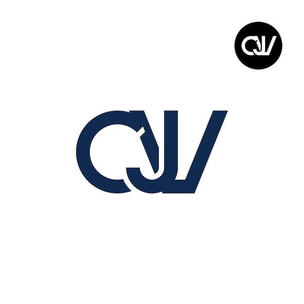 Projekt logo z literą CJV Monogram