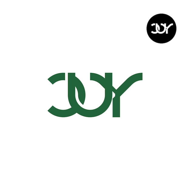 Plik wektorowy projekt logo z literą cuy monogram