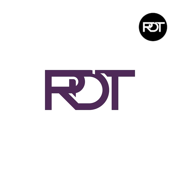 Plik wektorowy projekt logo z literą rdt monogram