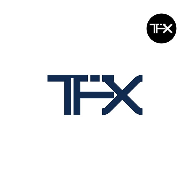 Plik wektorowy projekt logo z literą tfx monogram