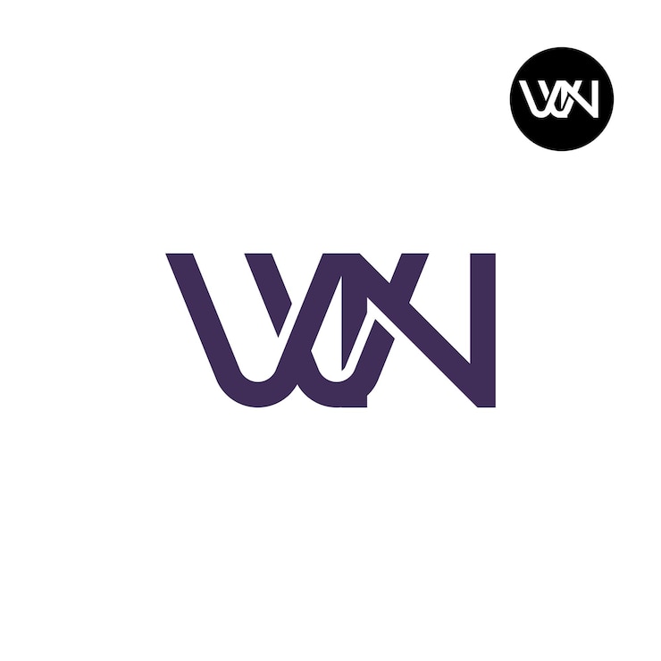 Wektor projekt logo z literą vvn monogram
