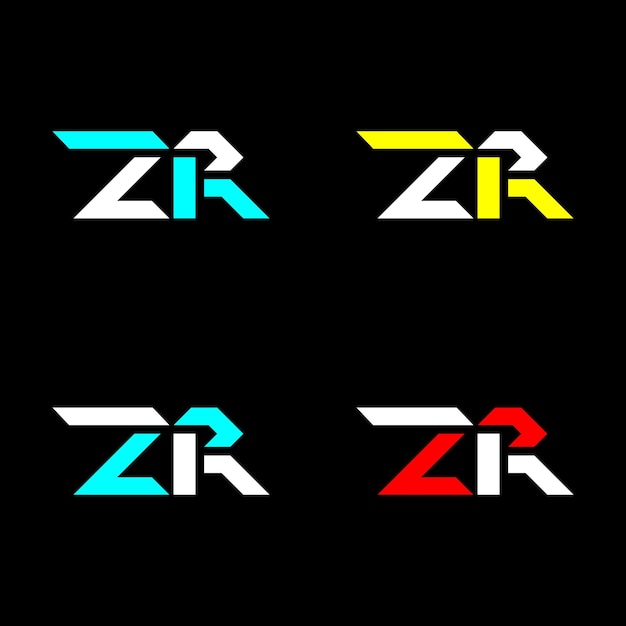 Projekt logo z minimalną literą ZR