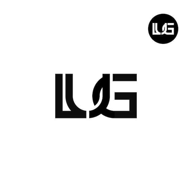 Plik wektorowy projekt logo z monogramem litery lug