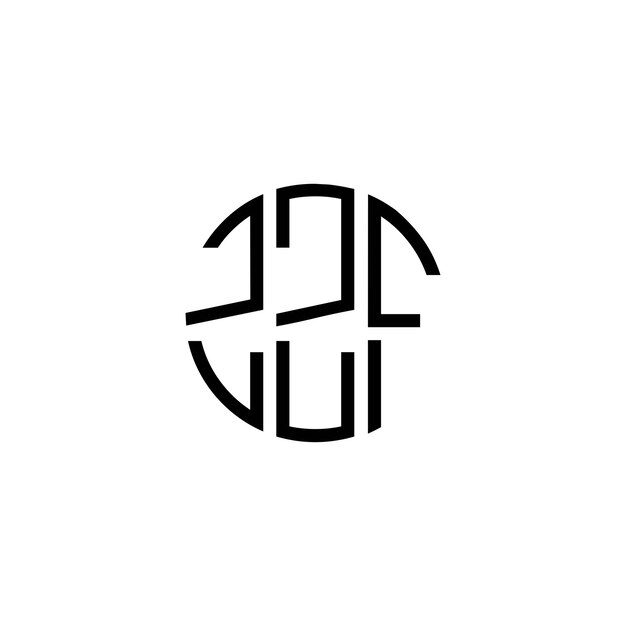 Projekt logo z monogramem okrągłym ZZF