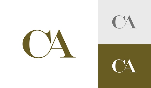 Projekt Logo Z Monogramem Początkowym Litery Ca