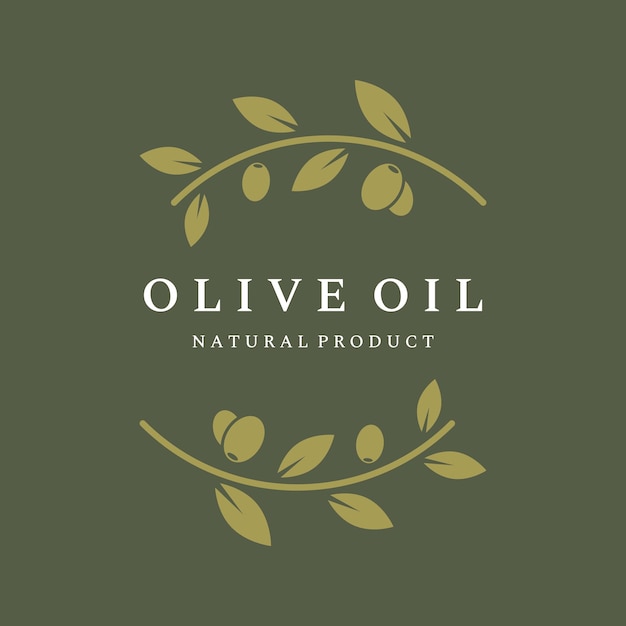 Plik wektorowy projekt logo z naturalnych ziół i oliwy z oliwek z gałązką oliwną logo dla biznesu marki ziołowej i spa