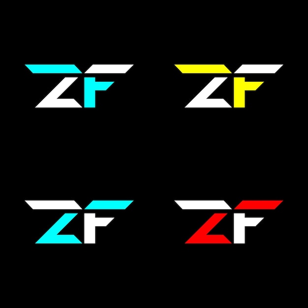 Projekt logo ZF z minimalną literą