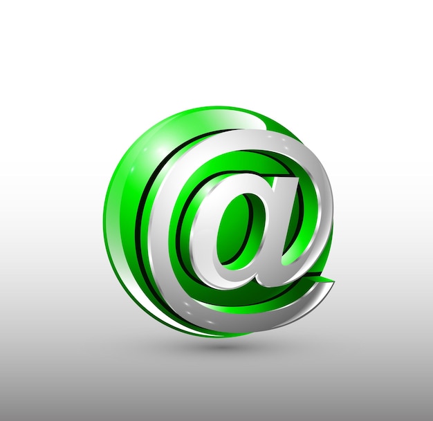 Projekt logo zielonego 3d