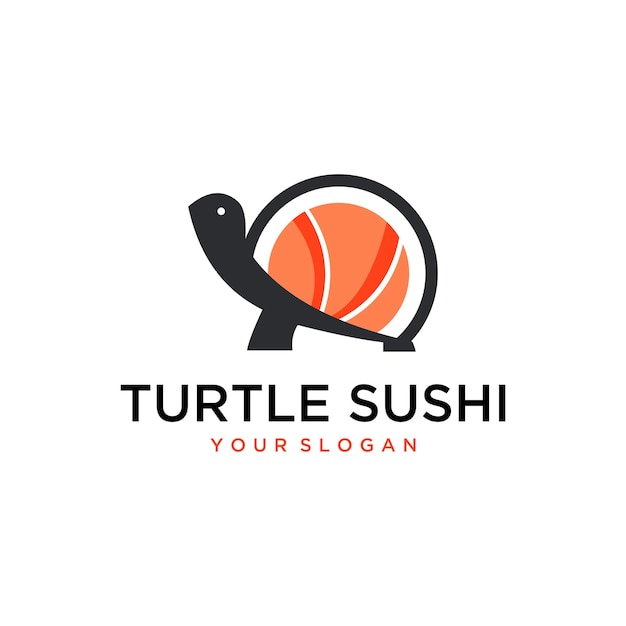 Projekt Logo żółwia Z Sushi