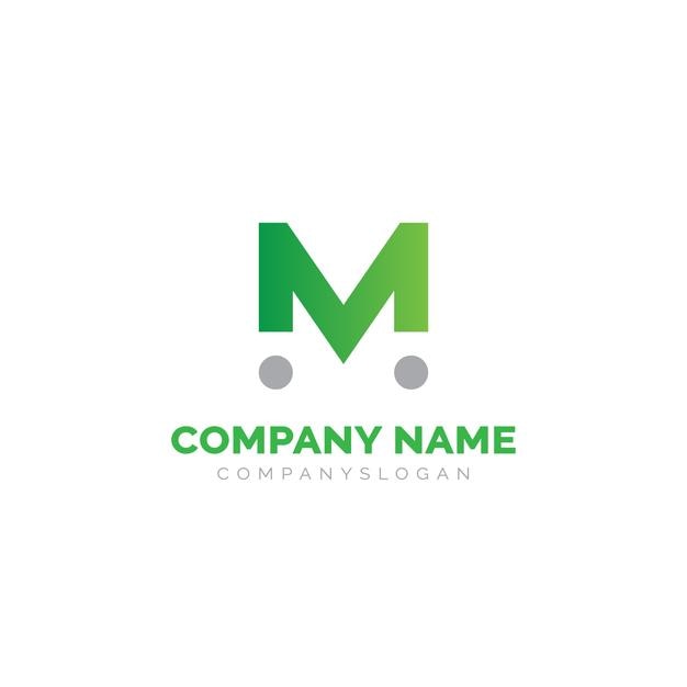 Projekt logotypu abstrakcyjnego litery M
