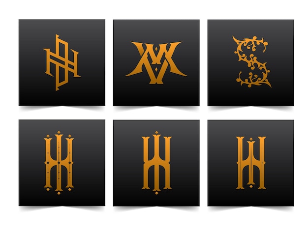 Plik wektorowy projekt logotypu vintage premium monogram