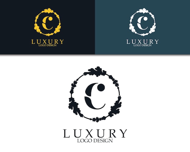 Plik wektorowy projekt luksusowego logo litery c, odpowiedni dla tożsamości marki, butiku z logo, logo spa, restauracji z logo, logo