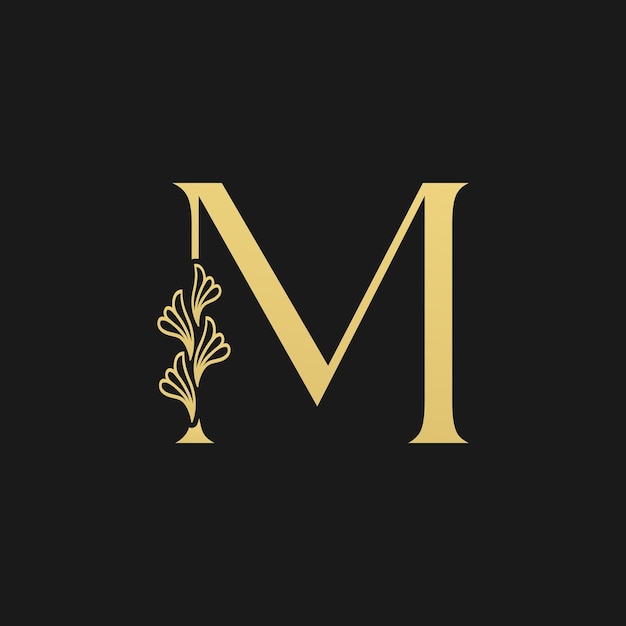 Plik wektorowy projekt luksusowego logo z literą m