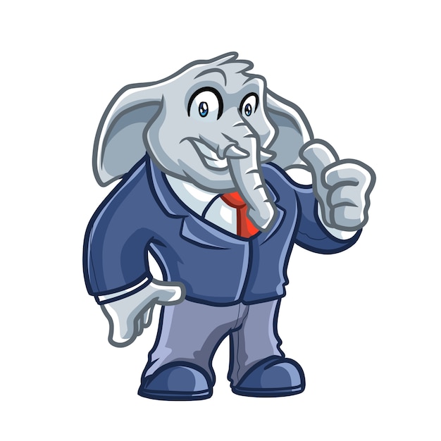 Plik wektorowy projekt maskotka biznesu słoń