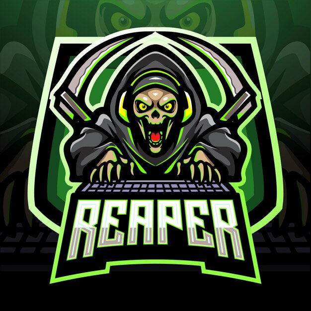 Projekt Maskotki Logo Eaper Czaszki Reaper