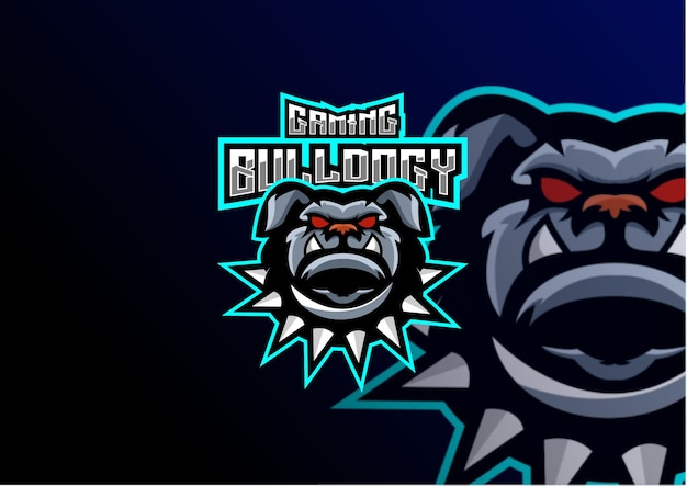 Projekt maskotki logo gry Bulldog
