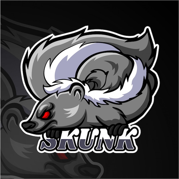 Projekt Maskotki Logo Skunk Esport