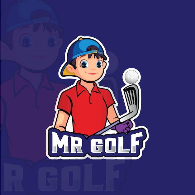 Projekt Maskotki Mr. Golf To Jest Logo Maskotki. I Jest To Związane Z Grami Golfowymi Dla Brandingu.