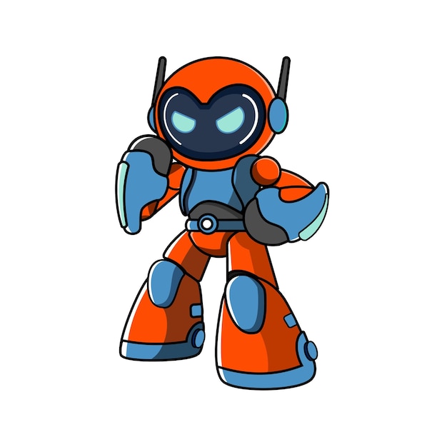 Projekt maskotki postaci robota