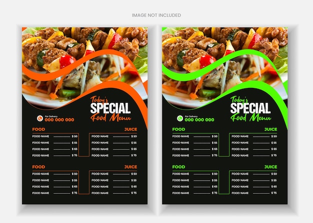 Projekt menu spożywczego