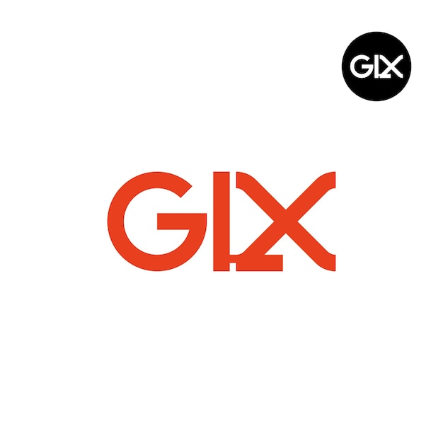 Projekt monogramu literowego logo GLX