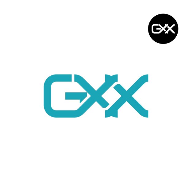 Projekt monogramu literowego logo GXX