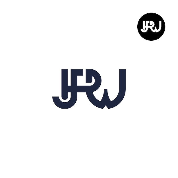 Plik wektorowy projekt monogramu literowego logo jpw