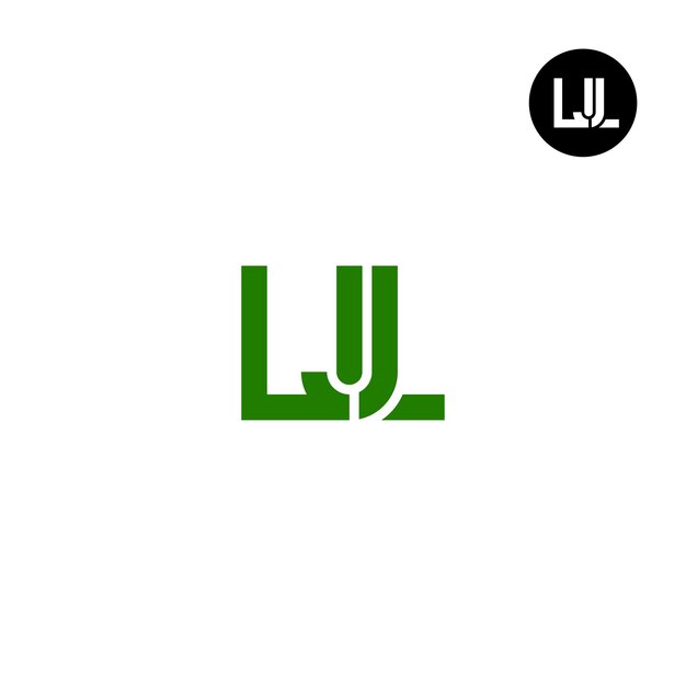 Projekt monogramu literowego logo LJL