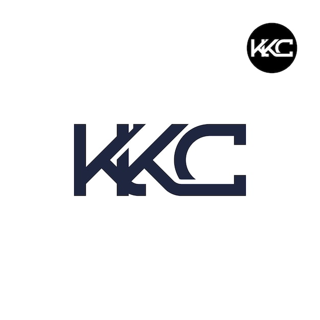 Projekt monogramu litery logo KKC