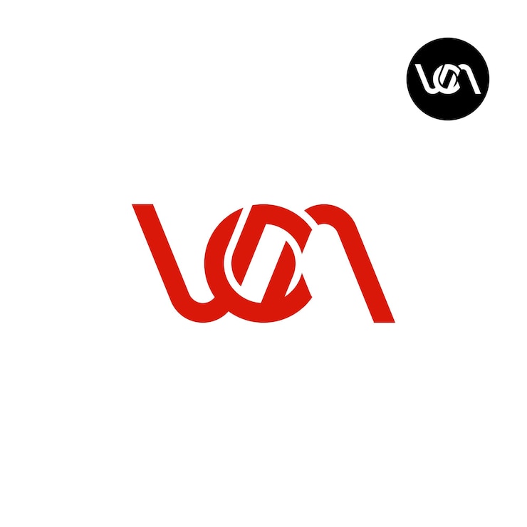 Wektor projekt monogramu litery logo vca