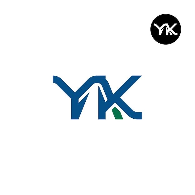 Projekt monogramu litery logo YAK