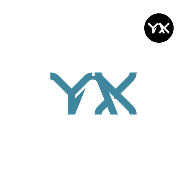 Projekt monogramu litery logo YAX