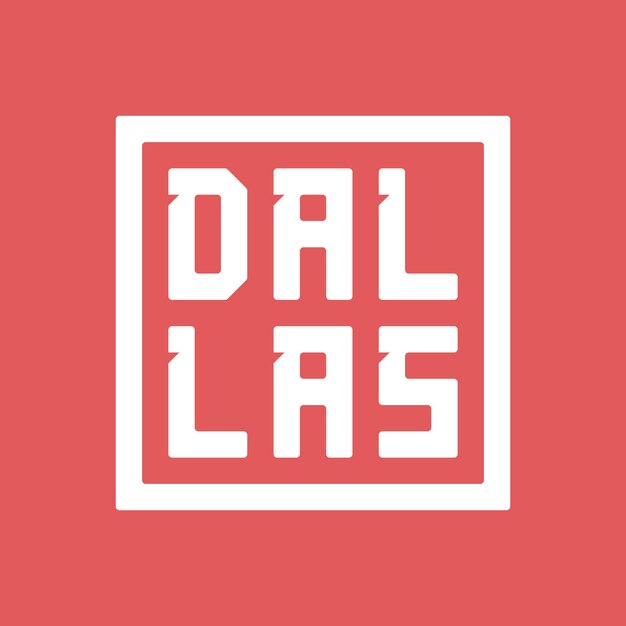 Plik wektorowy projekt napisu dallas