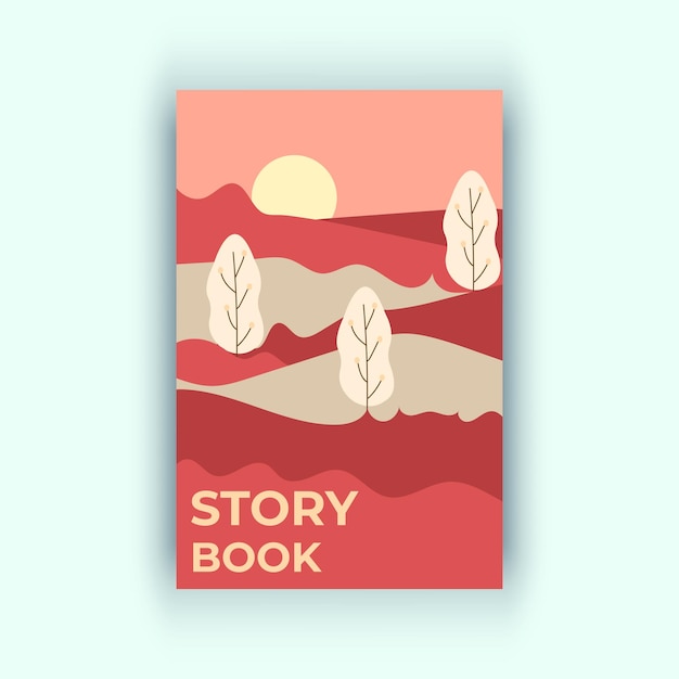 Plik wektorowy projekt okładki książki story book, projekt okładki książki rust dla dzieci dla dzieci