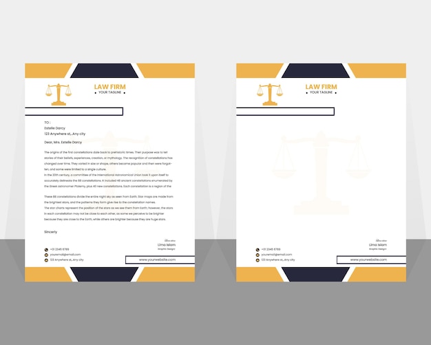 projekt papieru pocztowego kancelarii prawniczej wzór kancelarii prawnej