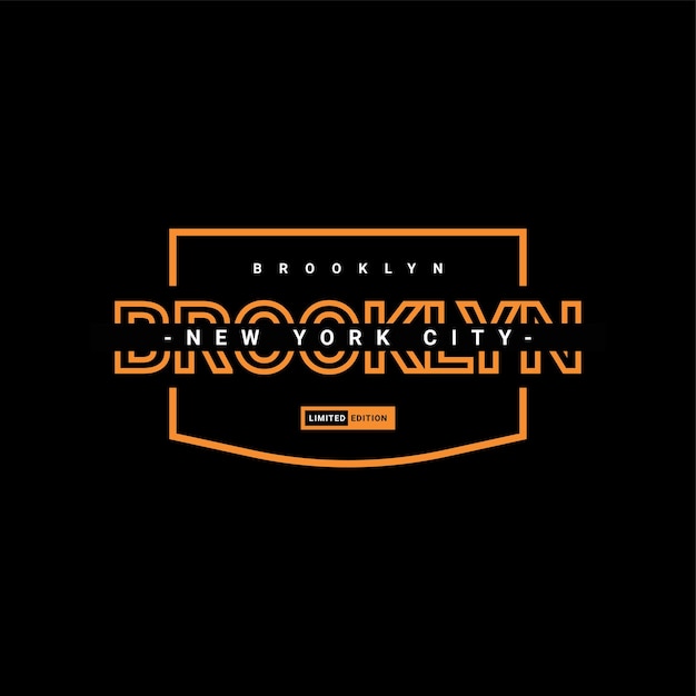 Projekt pisania Brooklyn, odpowiedni do sitodruku na koszulkach, ubraniach, kurtkach i innych