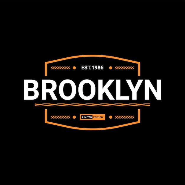 Projekt pisania Brooklyn, odpowiedni do sitodruku na koszulkach, ubraniach, kurtkach i innych