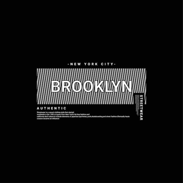 Projekt pisania Brooklyn, odpowiedni do sitodruku na koszulkach, ubraniach, kurtkach i innych