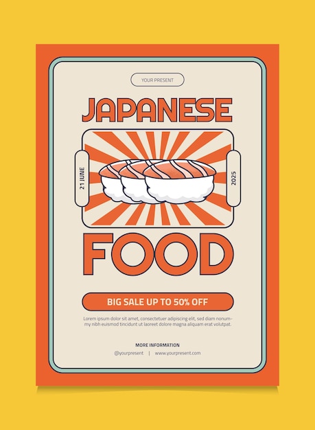 Projekt Plakatów Japońskich Festiwali Gastronomicznych Odpowiedni Do Plakatów Promocyjnych