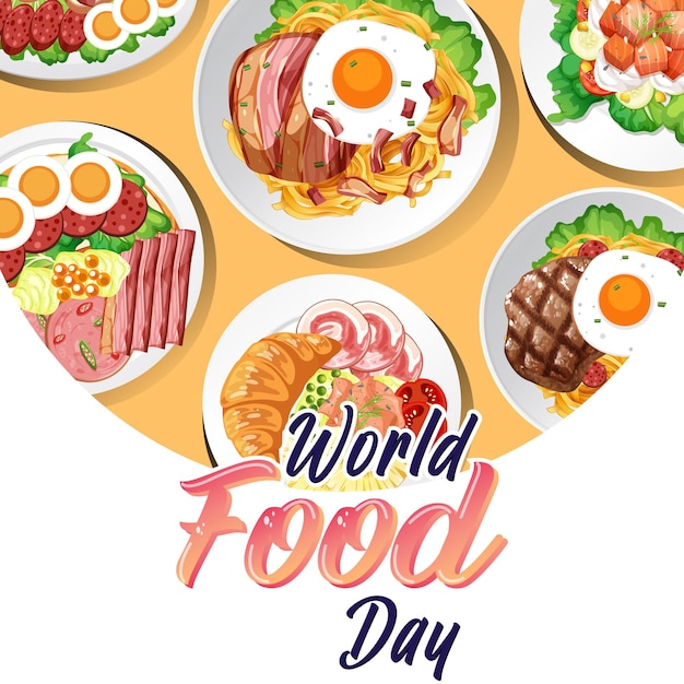 Plik wektorowy projekt plakatu światowego dnia jedzenia