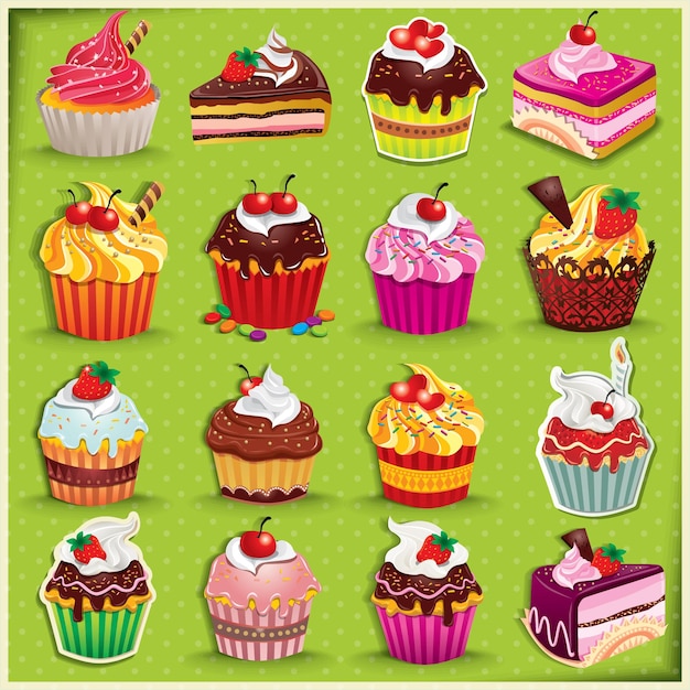 Projekt Plakatu Vintage Cupcake