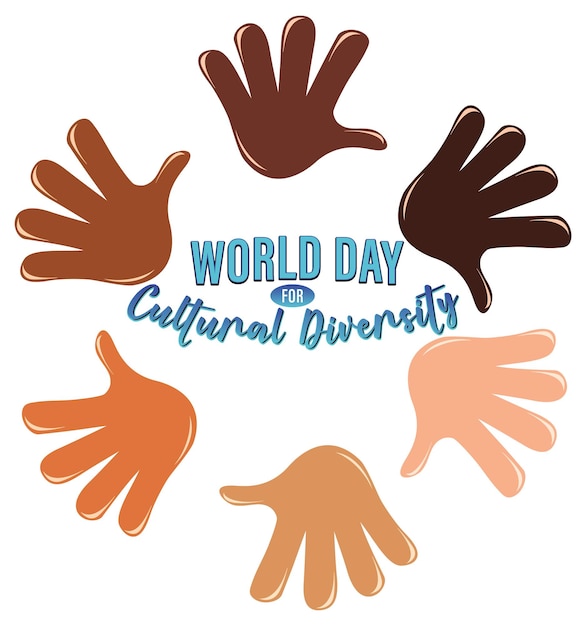 Plik wektorowy projekt plakatu z okazji światowego dnia różnorodności kulturowej