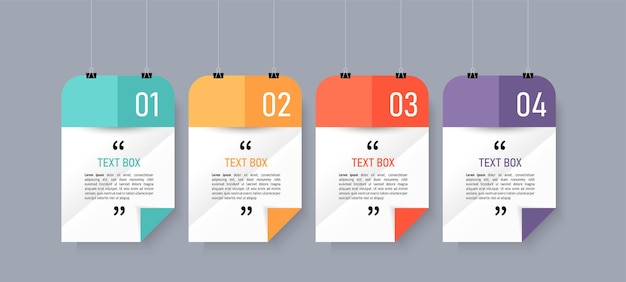 Projekt pola tekstowego z infografiką dokumentów informacyjnych