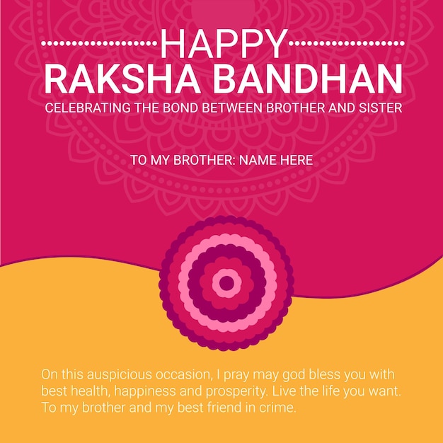 Plik wektorowy projekt postu raksha bandhan, baner raksha bandhan,