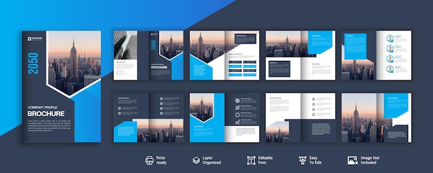 Plik wektorowy projekt profilu firmy lub broszury identyfikacji wizualnej