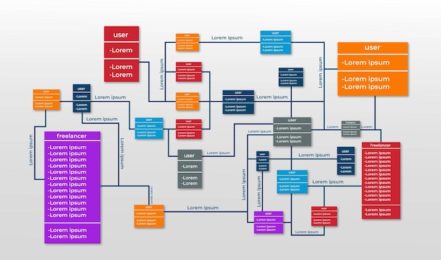 Plik wektorowy projekt schematu blokowego infografiki