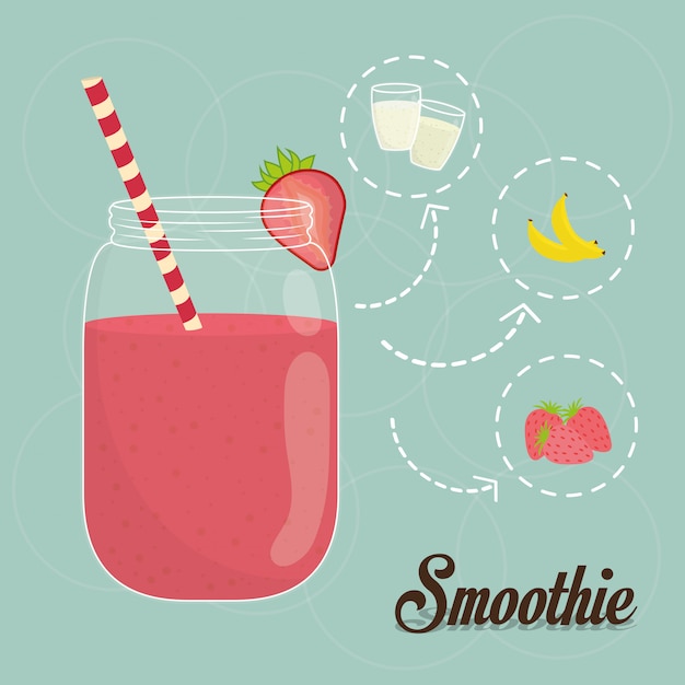 Plik wektorowy projekt smoothie. illuistration